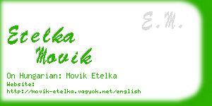 etelka movik business card